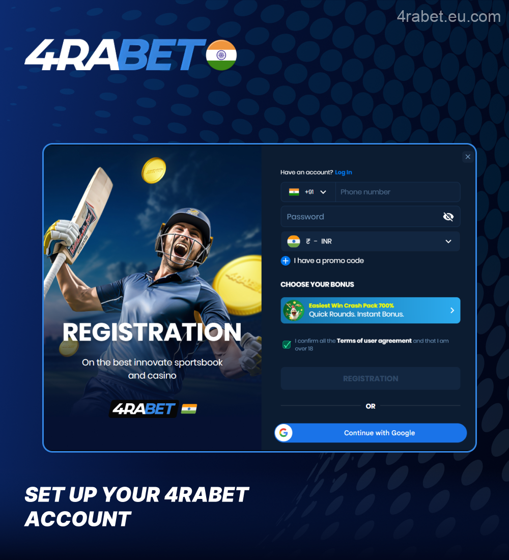 4rabet profile registration overview